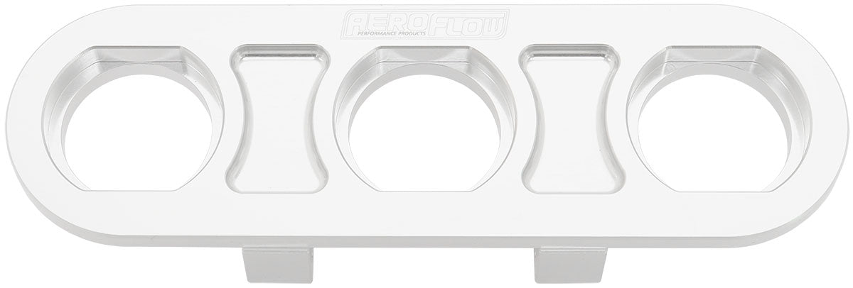 Universal Modular 3-Port Billet Bulkhead Plate   Polished Finish