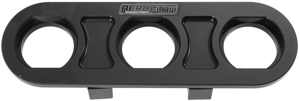 Universal Modular 3-Port Billet Bulkhead Plate   Black Finish