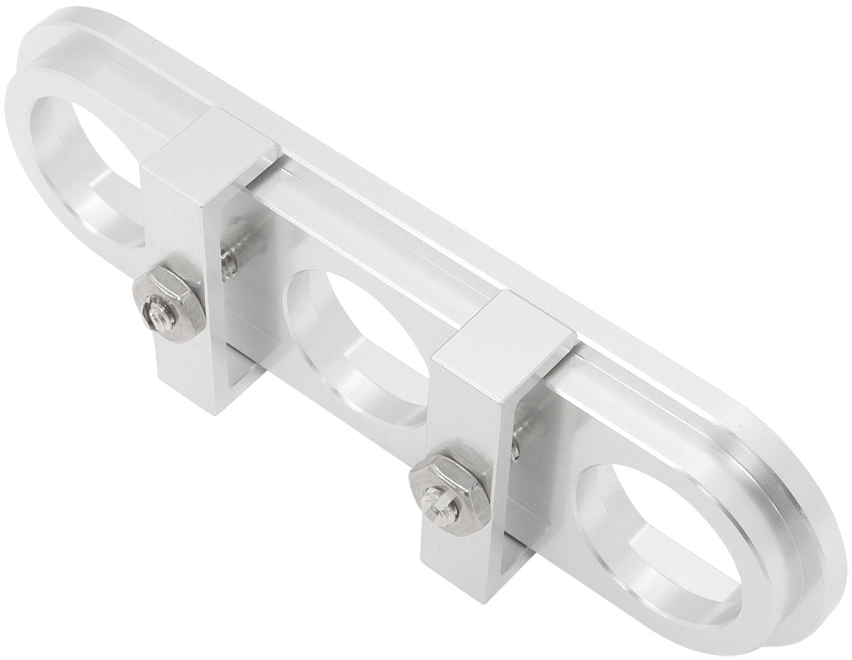 Universal Modular 3-Port Billet Bulkhead Plate   Polished Finish