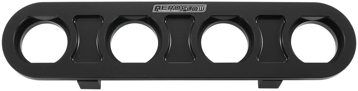 Universal Modular 4-Port Billet Bulkhead Plate   Black Finish