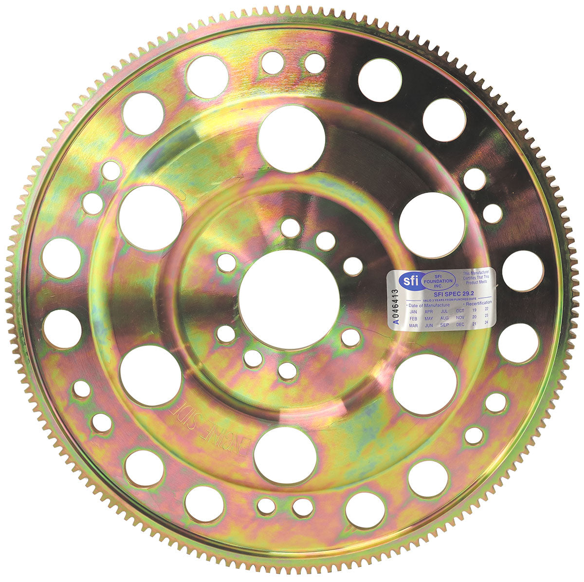 Aeroflow Small Block Chev 168 Tooth Internal Balance Billet Flexplate - SFI Approved   Suits 10.75" & 11.5" Converter Bolt Circle