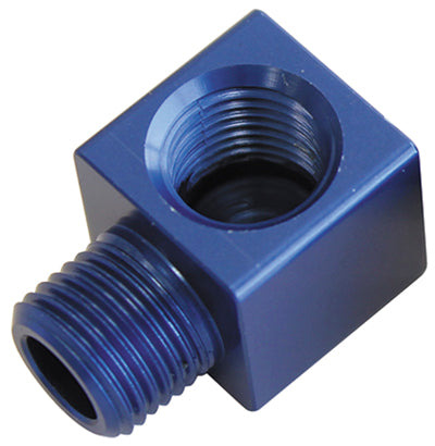 90° Female 1/8" NPT to Male 1/8" NPT Elbow    Blue Finish