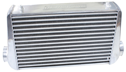 450x300x76mm Street Series Aluminium Intercooler, Polished Finish    3" Slip On Inlet and Outlet with 2 M8x1.25mm Mounting Bosses