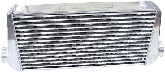600x300x100mm Street Series Aluminium Intercooler, Polished Finish    3" Slip On Inlet and Outlet with 2 M8x1.25mm Mounting Bosses