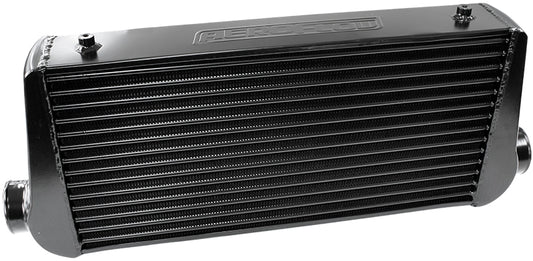 600x300x100mm Street Series Aluminium Intercooler, Black Finish    3" Slip On Inlet and Outlet with 2 M8x1.25mm Mounting Bosses