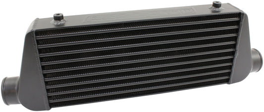 Aeroflow 450x200x64mm Street Series Aluminium Intercooler, Black Finish    2-1/2" Slip On Inlet and Outlet with 4 x M8 x 1.25mm Mounting Bosses