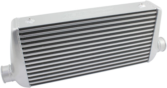 600x300x100mm Race Series Aluminium Intercooler, Silver Powder Coated Finish   3" Slip OnInlet and Outlet with 4 M8x1.25mm Mounting Bosses