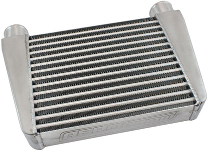 V-Mount Street Series Aluminium Intercooler, Silver Powder Coated Finish   330 x 280 x 76mm with 2-1/2" Inlet/Outlets