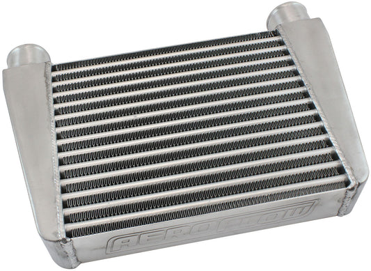 V-Mount Street Series Aluminium Intercooler, Silver Powder Coated Finish   330 x 280 x 76mm with 2-1/2" Inlet/Outlets