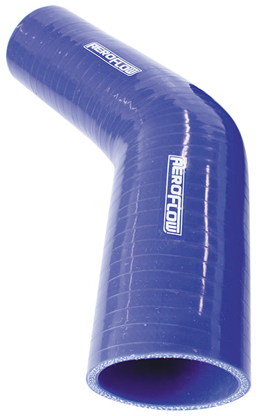 Gloss Blue 45° Silicone Reducer / Expander Hose 3-1/4" (82mm) to 2-3/4" (70mm) I.D   5mm Wall Thickness, 140mm Leg