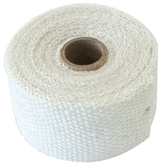 Exhaust Insulation Wrap  2" Wide, 15ft Length, White