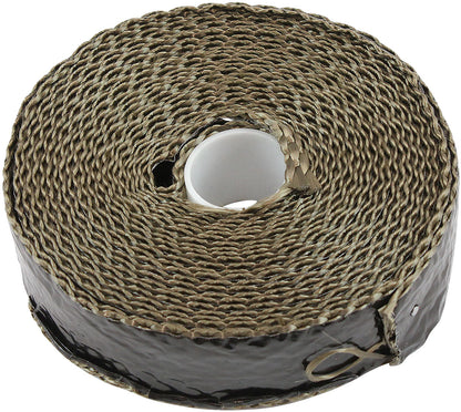 Black Aluminised Coated Exhaust Insulation Wrap   1" Wide, 15ft Length