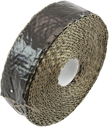 Black Aluminised Coated Exhaust Insulation Wrap   1" Wide, 15ft Length
