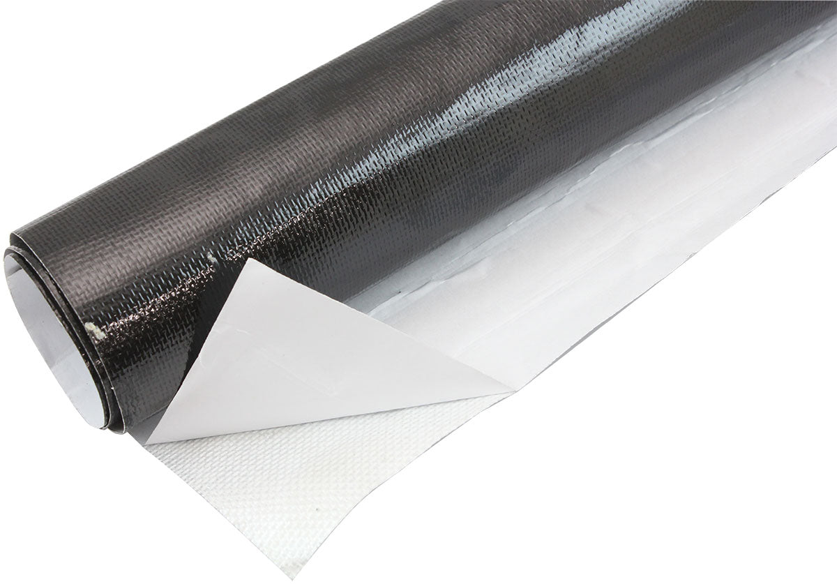 Heat Barrier 1-1/2" x 15ft Roll - Black Finish   Adhesive backed aluminised surface reflects up to 2000Â°F radiant heat