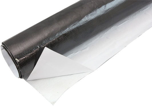 Heat Barrier 1-1/2" x 15ft Roll - Black Finish   Adhesive backed aluminised surface reflects up to 2000Â°F radiant heat