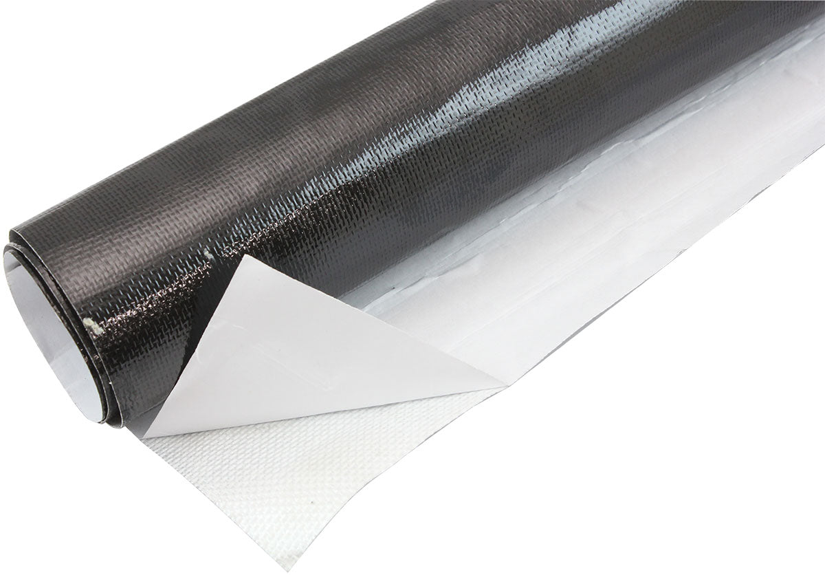 Heat Barrier - 12" x 24" Sheet - Black Finish   Adhesive backed aluminised surface reflects up to 2000Â°F radiant heat