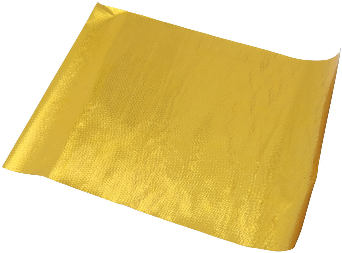 Gold Heat Barrier 12" x 12" Sheet   Adhesive backed aluminised surface reflects up to 2000Â°F radiant heat.