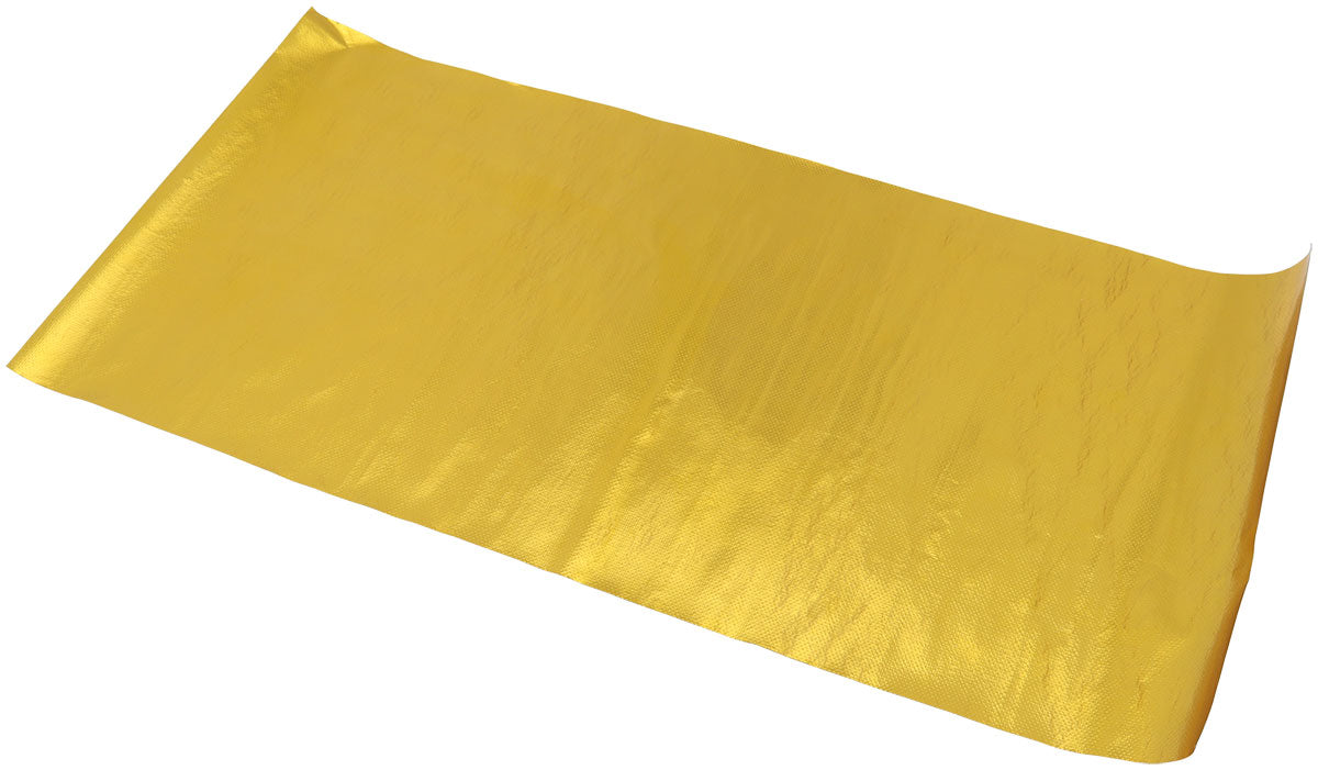 Gold Heat Barrier 12" x 24" Sheet   Adhesive backed Aluminised surface reflects up to 2000Â°F radiant heat.