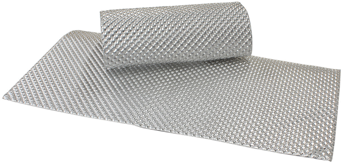 Aeroflow Aluminium Embossed Heat Shield - Silver Finish   12" x 12" (304.80mm x 304.80mm)