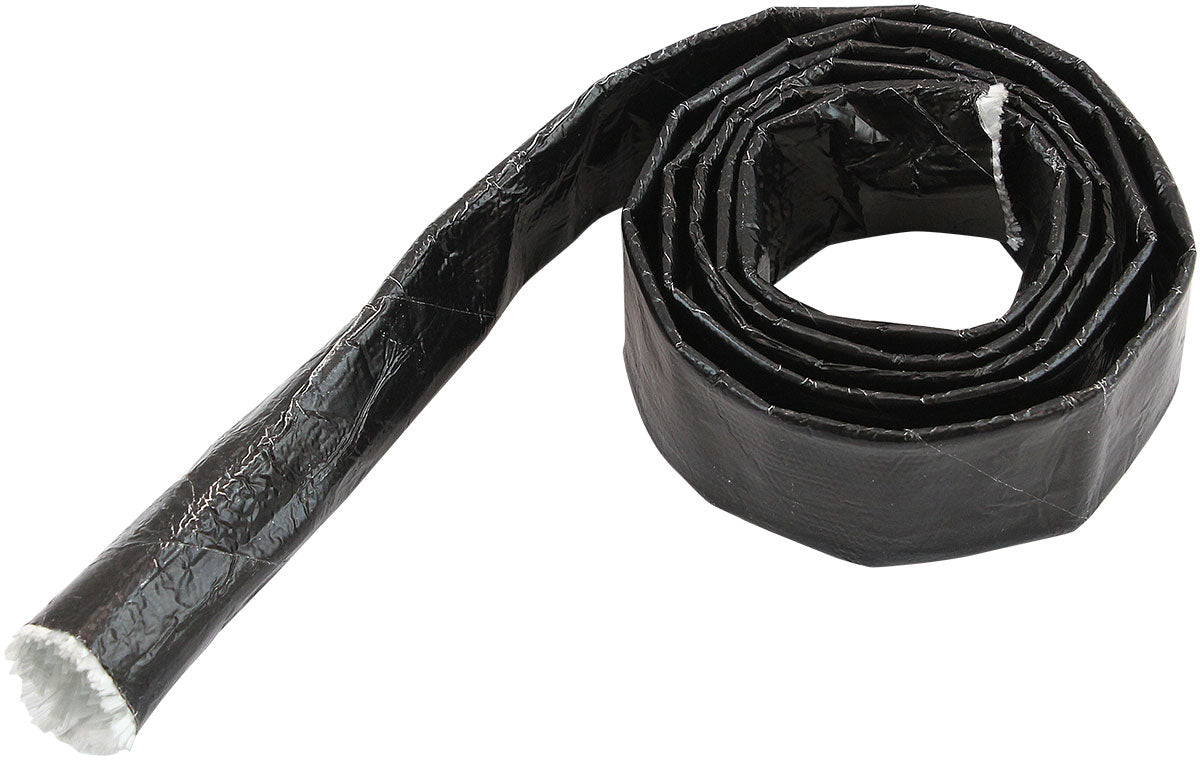 Aluminised Black Heat Sleeve - 1/4" to 1/2" I.D. and 3ft (1m) Length    Withstands 500Â°F Direct Heat
