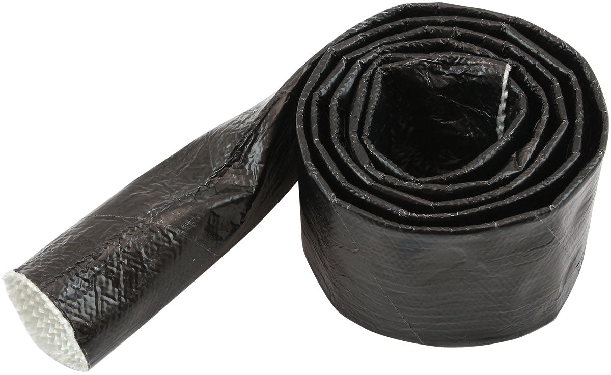Aluminised Black Heat Sleeve - 5/8" to 1" I.D. and 3ft (1m) Length    Withstands 500Â°F Direct Heat