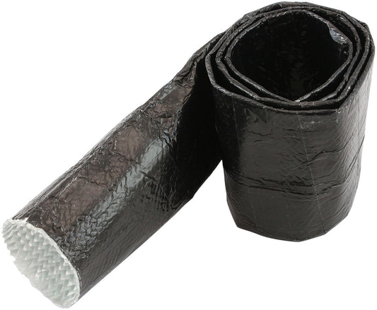 Aluminised Black Heat Sleeve - 1-5/8" to 2" I.D. and 3ft (1m) Length    Withstands 500Â°F Direct Heat