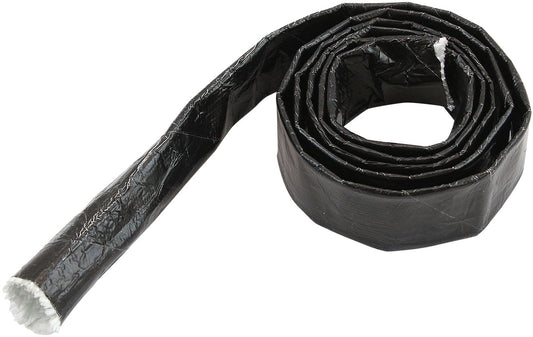Aluminised Black Heat Sleeve - 1/4" to 1/2" I.D. and 12ft (3.7m) Length    Withstands 500Â°F Direct Heat