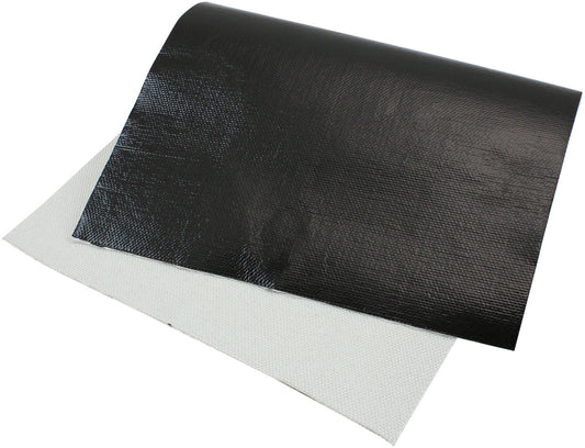 Heat Barrier - 40" x 12" Sheet - Black Finish   Flexible Aluminised surface reflects up to 2000Â°F radiant heat