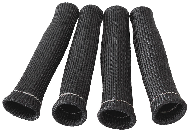 Spark Plug Boot Protector - 150mm Length   Black slip on design, withstands 500Â°F direct heat & 2000Â°F radiant heat, 4 pack