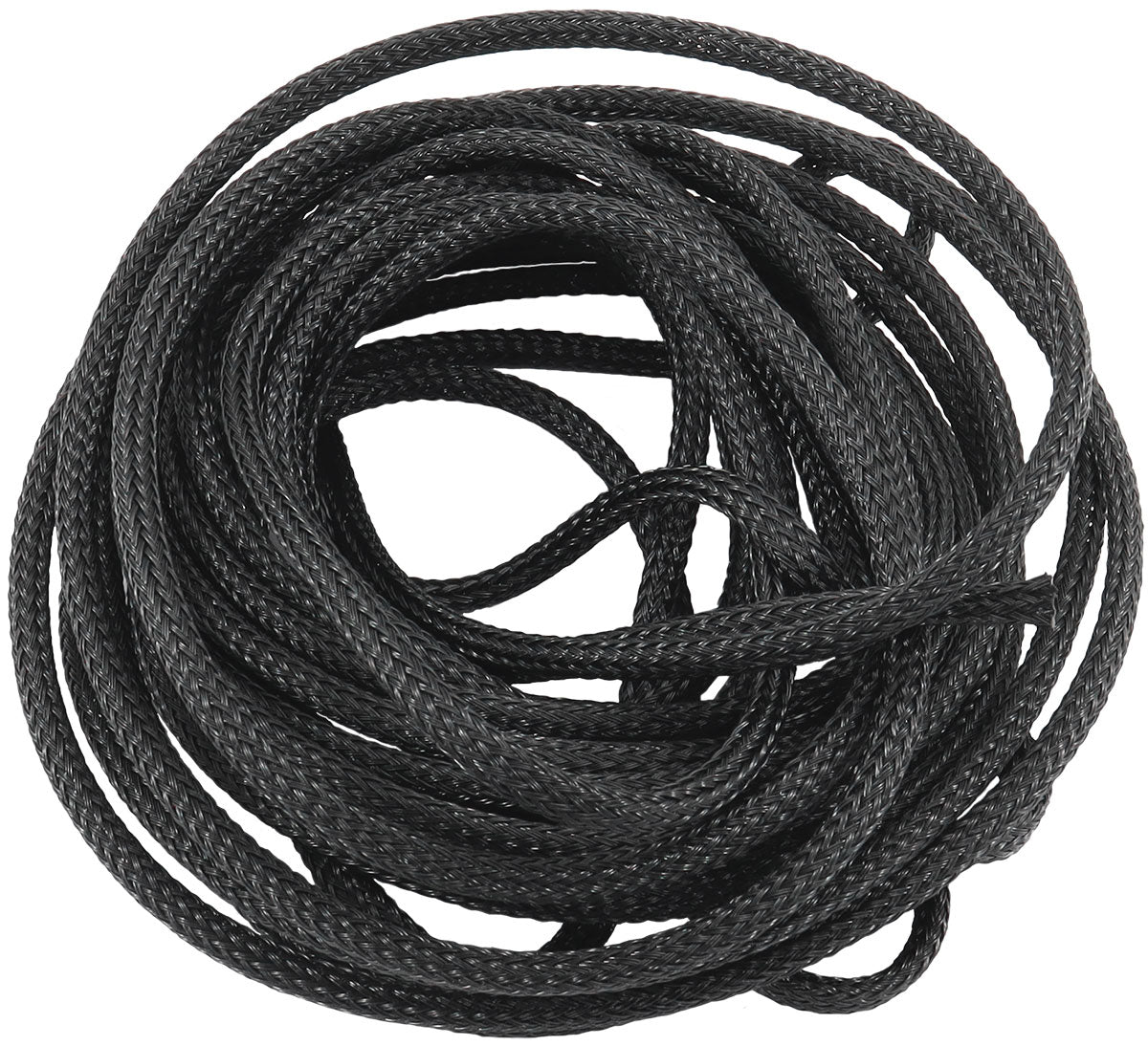 Flex Braid Wrap 1/8" (3.1mm) I.D. 7.6 Meter Length   Black Finish, Tight Weave High Coverage