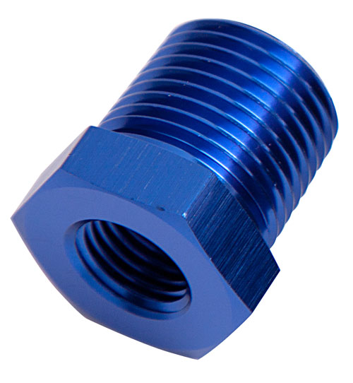 NPT Pipe Reducer 3/8" to 1/8"   Blue Finish