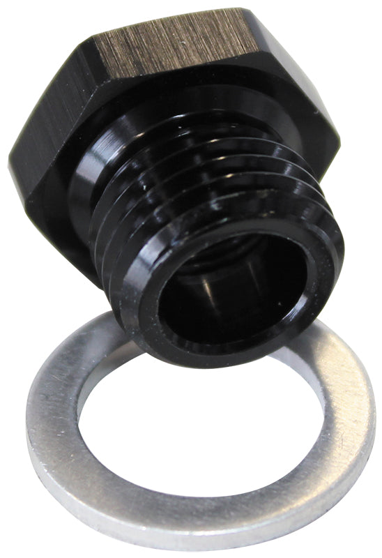 Metric Port Reducer M14 x 1.5 to 1/8"    Black Finish.