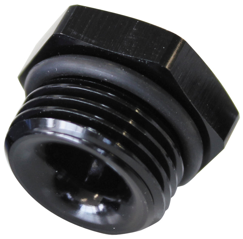 ORB Port Reducer -10ORB to 1/8"   Black Finish.