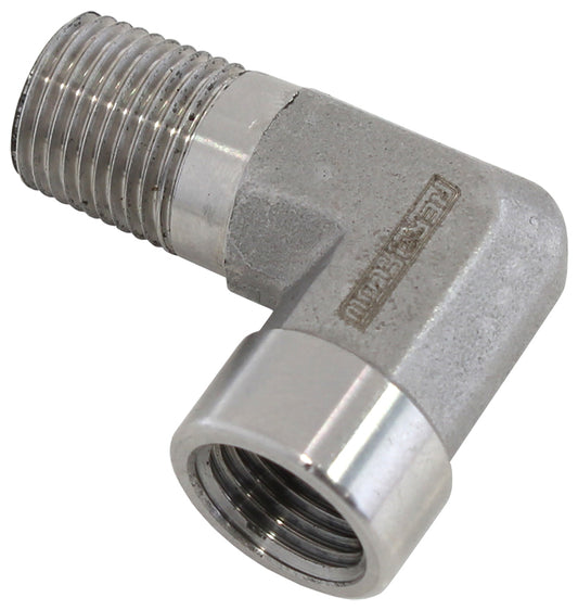 90° Female 1/8" NPT to Male 1/8" NPT Elbow     Stainless Steel
