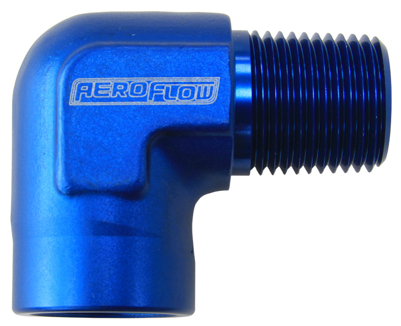 90° NPT Female to Male NPT Fitting 1/2"   Blue Finish