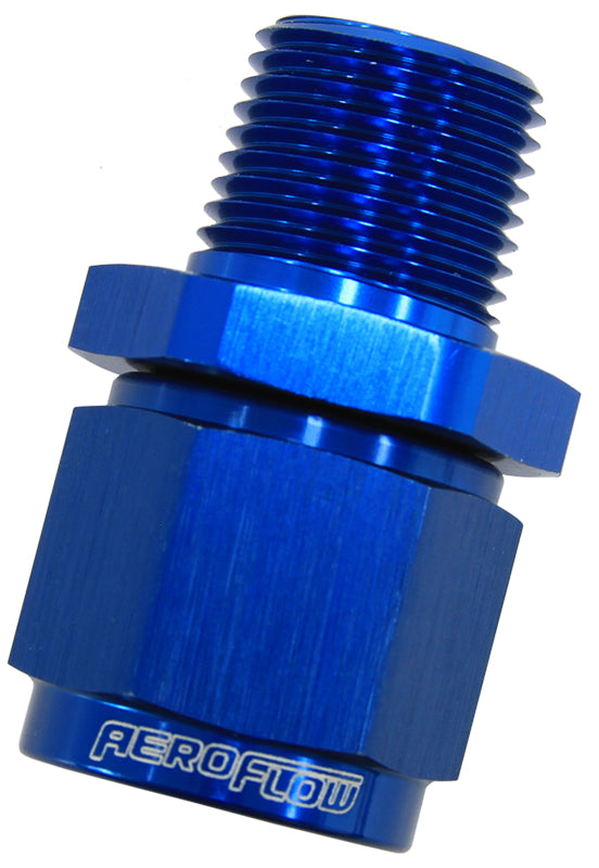 Male NPT to Female AN Straight Fitting 1/8" to -4AN  Blue