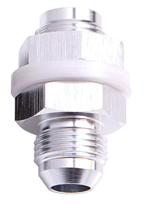 Aeroflow Fuel Cell Bulkhead -6AN   Silver Finish