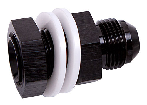 Aeroflow Fuel Cell Bulkhead -12AN   Black Finish