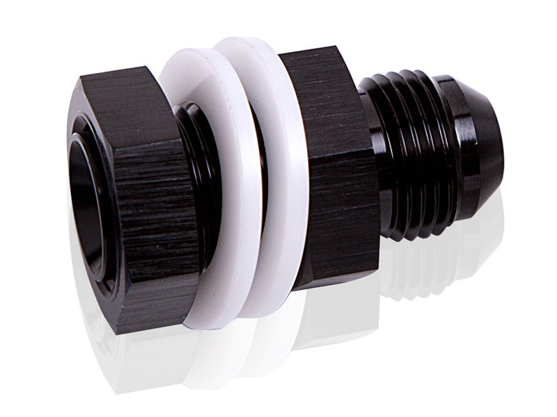Aeroflow Fuel Cell Bulkhead -16AN   Black Finish