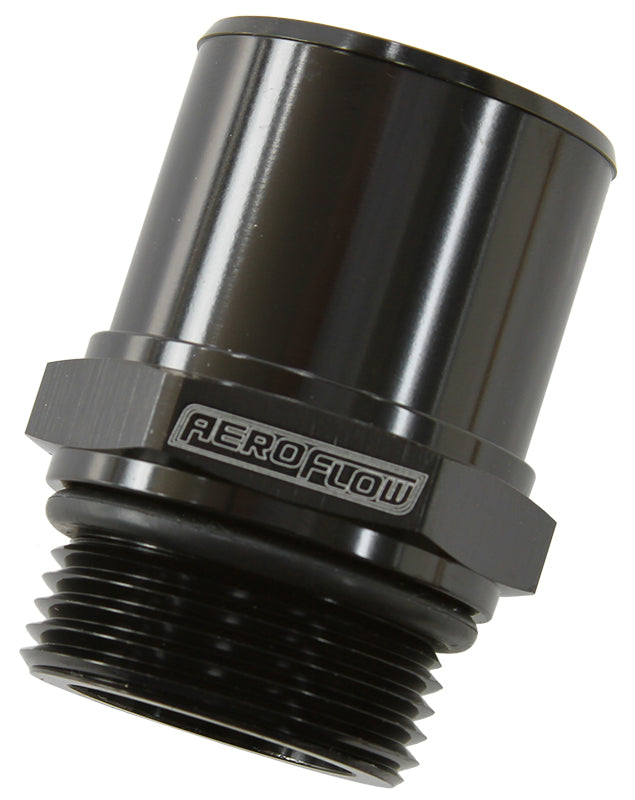 ORB Barb Adapters    -16 ORB to 1-3/8" (35mm) Barb, 55mm OAL, Black Finish