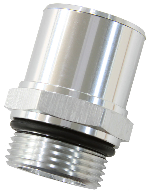 ORB Barb Adapters    -16 ORB to 1-3/8" (35mm) Barb, 55mm OAL, Silver Finish