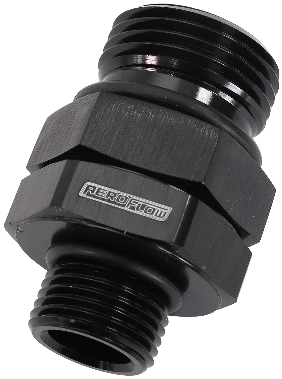 ORB Male to Male Swivel -10 ORB to 3/8" NPT   Black Finish