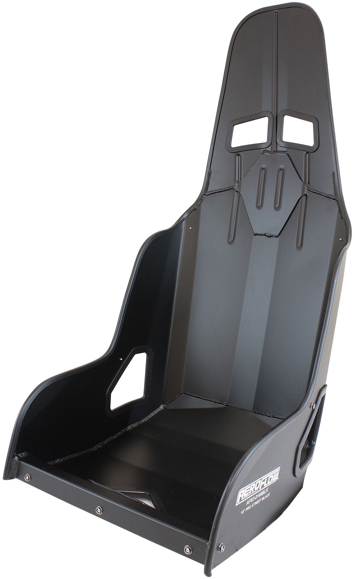 Pro Street Drag 16" Aluminium Race Seat, Black Finish    406mm Hip Width