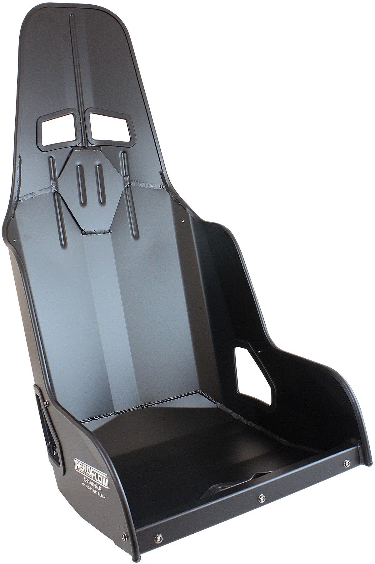 Pro Street Drag 17" Aluminium Race Seat, Black Finish    431mm Hip Width