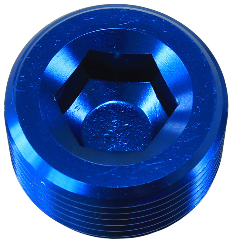 NPT Plug 3/8"   Blue Finish