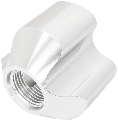 Aeroflow 4 Port Inline Distribution Block - Silver Finish  3 x -8 ORB Ports, 1 x -10 ORB Port