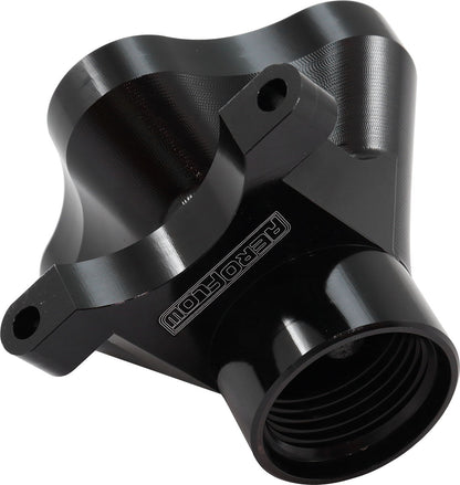 Aeroflow 5 Port Inline Distribution Block - Black Finish  4 x -8 ORB Ports, 1 x -12 ORB Port