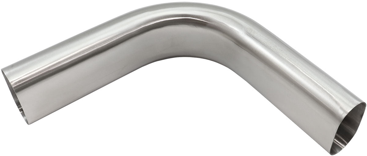 Aeroflow Stainless Steel 2-1/2" Oval Tube, 90 Degree Vertical Angle   1-7/8" H x 3" W, 1/16" Wall