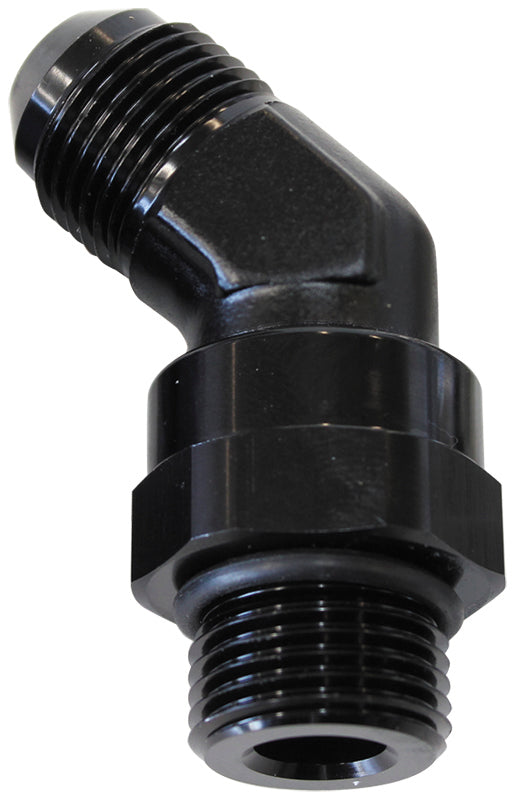 Aeroflow 45? ORB Swivel to Male Flare Adapter -10 ORB to -8 AN