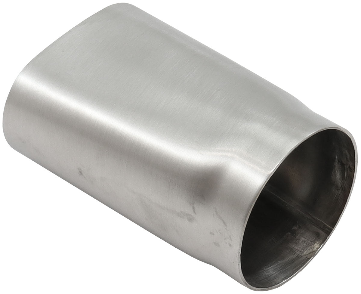 Aeroflow Stainless Steel 2-1/2" Oval Tube to 2-1/2" Round Tube Conversion Adapter   1-7/8" H x 3" W, 1/16" Wall